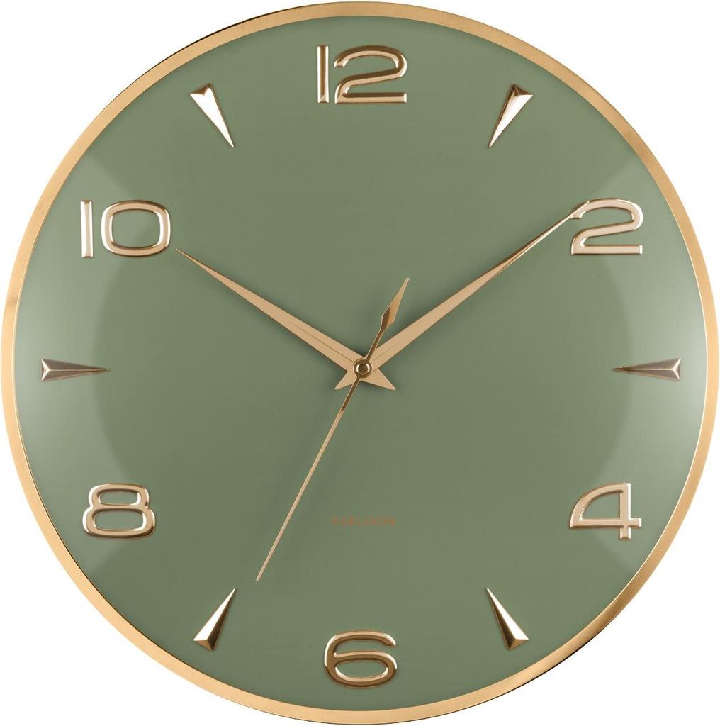 Karlsson - Wanduhr Sienna Glow - Grün - 40.6x5x40.6cm Produktbild 