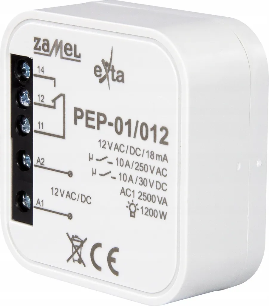 Relais de commande encastrable 10A 12V AC pour boîtes de dérivation - 2