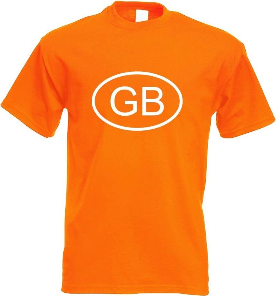 Kiwistar - T-Shirt - orange - Großbritannien GB Motiv Bedruckt Funshirt Design Print - mit Motiv Bedruckt - Funshirt Design - Sport - Freizeit - H...