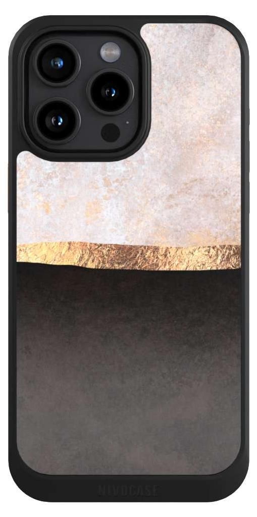 NIVOCASE Hülle für Apple iPhone 15 Pro Max Handyhülle NIVOcore Case Schwarz Abstrakt Black & White Trends