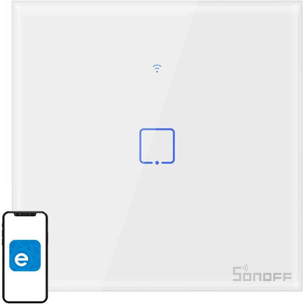 Smart Switch WiFi + RF 433 Sonoff T1 EU TX (1-channel) Immagine del prodotto 