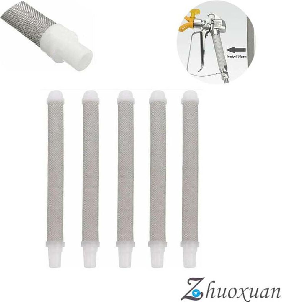 5-teiliges Filterelement für Airless-Spritzpistolen, 60 Mesh, Zubehör für Airless-Farbspritzdüsen von Wagner, für Airless-Farbspritzpistole