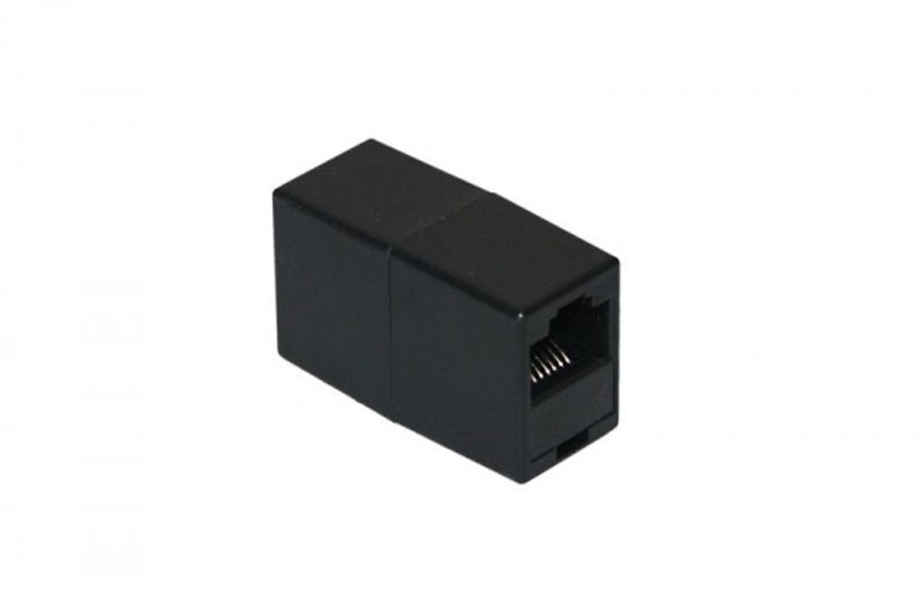 Telefon-Adapter 6P6C RJ12 Dual Female SCHWARZ