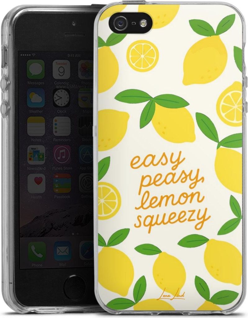 DeinDesign Handyhülle für Apple iPhone 5s Silikon Hülle Case Smartphone Schutzhülle Statement Zitrone Spruch