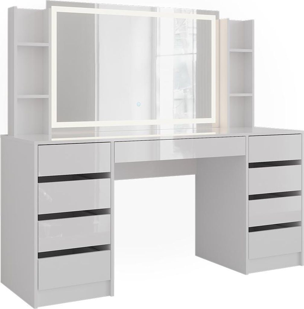 Toaletní stolek Vicco Sherry Bílá/bílý vysoký lesk 158.2 cm Obrázek produktu 