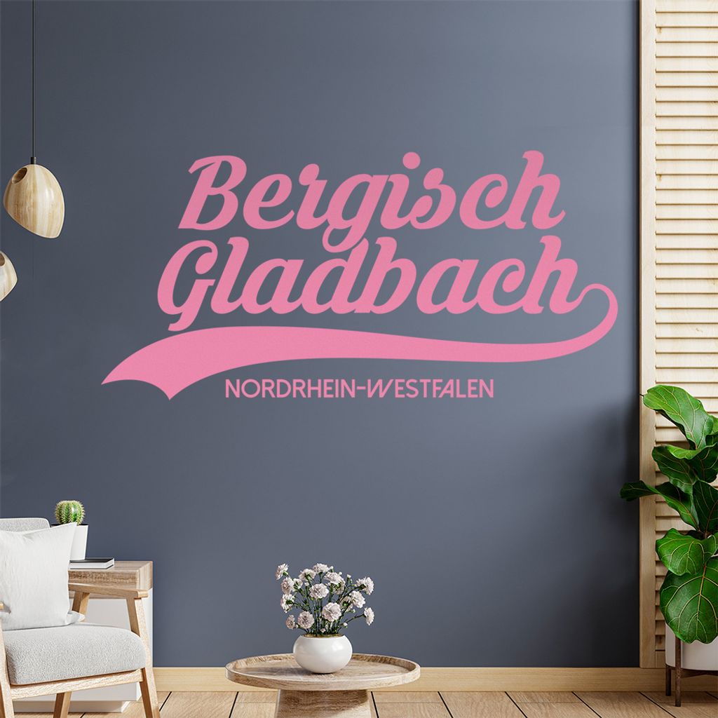 Bergisch Gladbach Wandtattoo Wandaufkleber Wall Sticker - Dekoration, Küche, Wohnzimmer, Schlafzimmer, Badezimmer