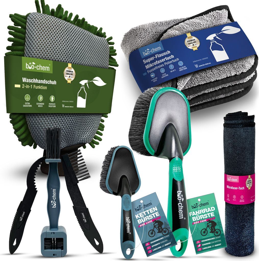 bio-chem Fahrradzubehör-Set 8-teilig – Komplettset mit Produktbild 