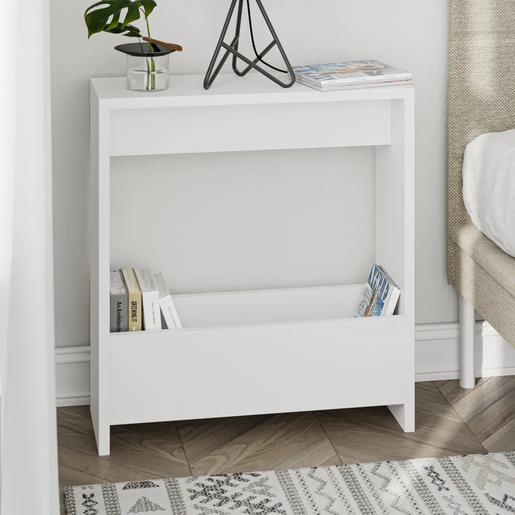 Table d'appoint DECORTIE Simpi blanche 2 étages créative 55x20x60 cm