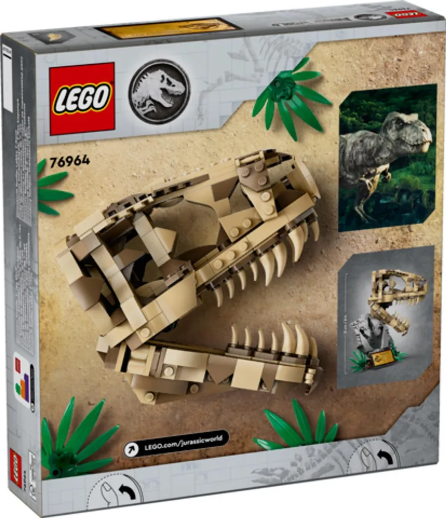 LEGO Jurassic World 76964 Crâne de Dinosaure T-Rex Fossile à Collectionner