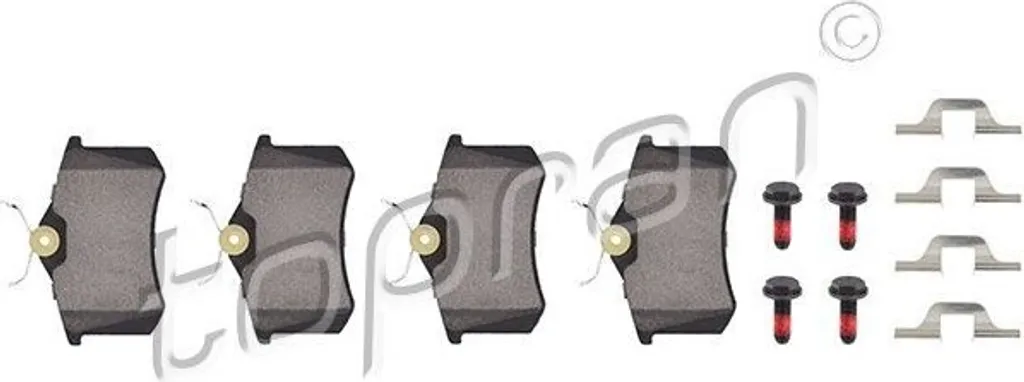 Garnitures de frein arrière TOPRAN 722 492 pour C4 et Peugeot 308 SW