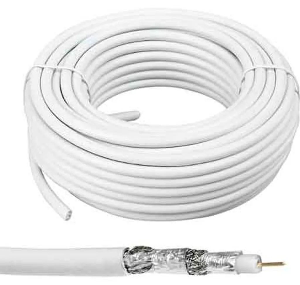Câble coaxial TV 75 ohms de 6,2 mm blindé pour antenne TNT