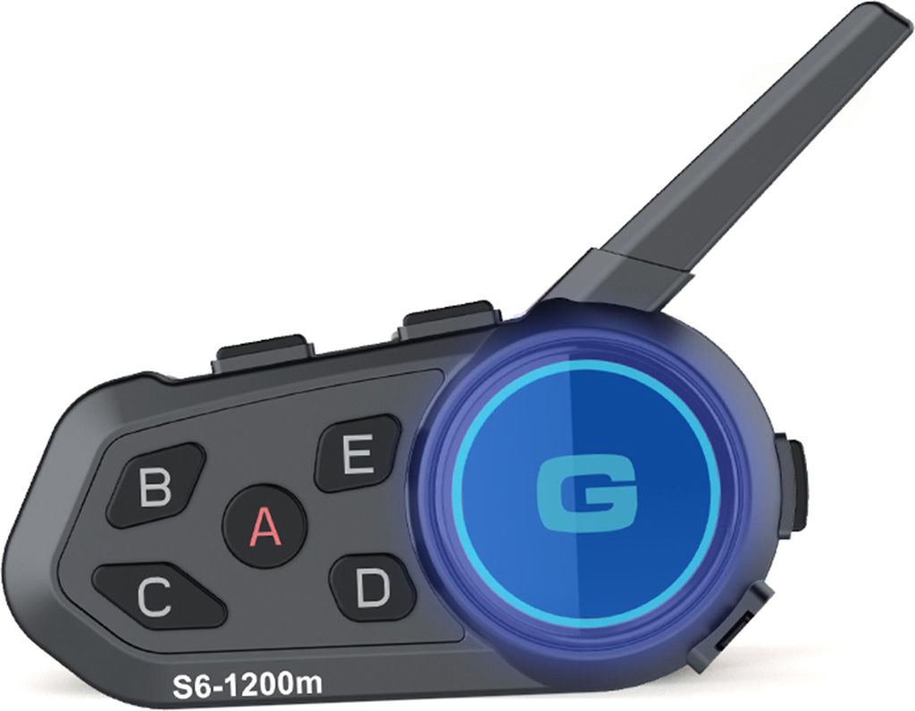 S6 Motorrad-Intercom-Headset, BT-Verbindung | Stereo | Intelligente Geräuschunterdrückung | Sprachansagen | 500M Dual-Intercom | UKW-Radio | Lang...