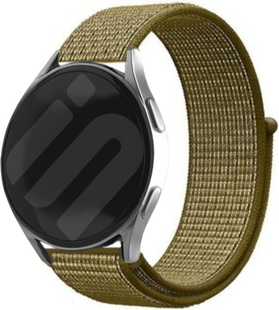 Strap-it Samsung Galaxy Watch 6 Classic 47mm Nylon Armband (Olivgrün)