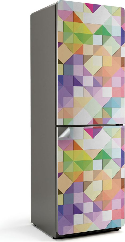 Polygongeometrie im System – Kühlschrank Aufkleber – Klebefolie Kühlschrank – Kühlschrank Nachbildung – Kühlschrankfolie selbstklebend ...
