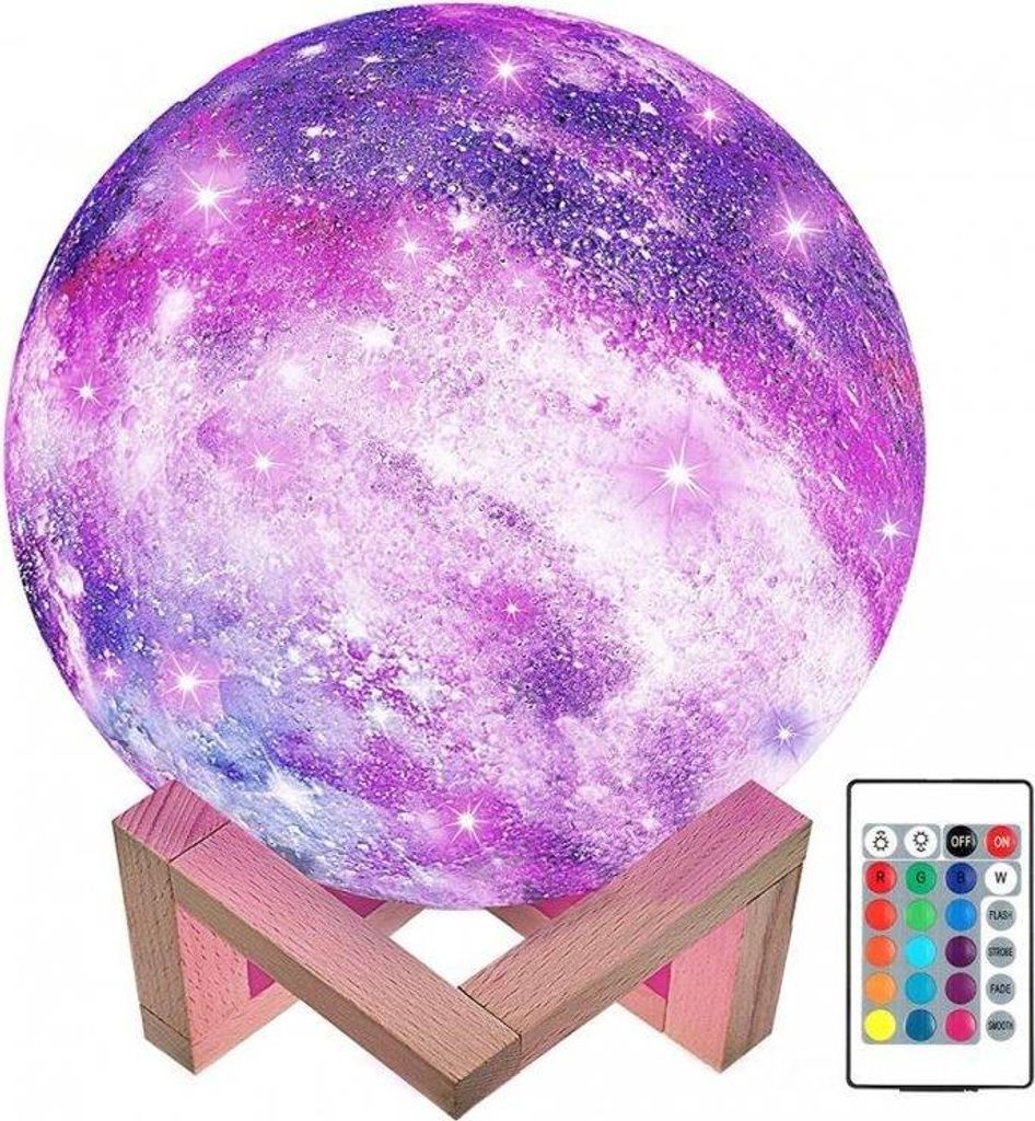 Verk 15844 Lampička 3D Mesiac 15cm, 16 farieb Obrázok produktu 