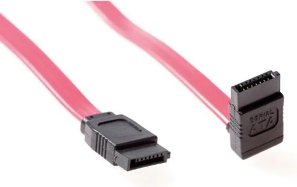 Câble SATA 0.75m ACT AK3395 Rouge avec connecteur femelle droit et coudé