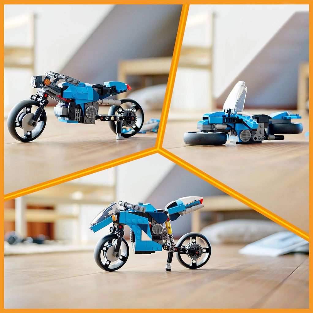 LEGO 31114 Creator 3-In-1 Geländemotorrad aus Bausteinen Produktbild 6