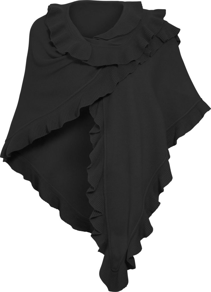 Poncho Damen Strick Wolle Trachtenumhang Cape Winterumhang Produktbild