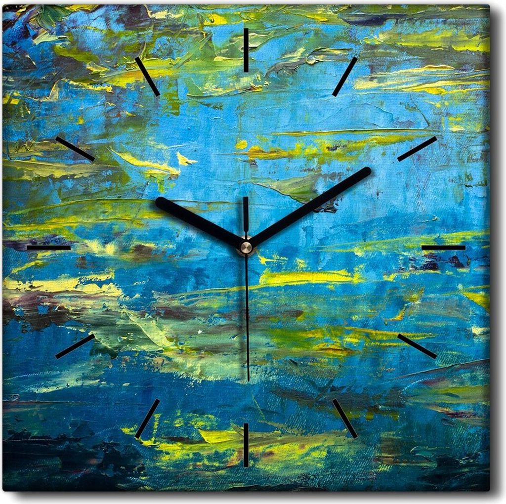 Coloray Uhr auf Leinwand 30x30 cm Wand Uhr Dekoration Produktbild 
