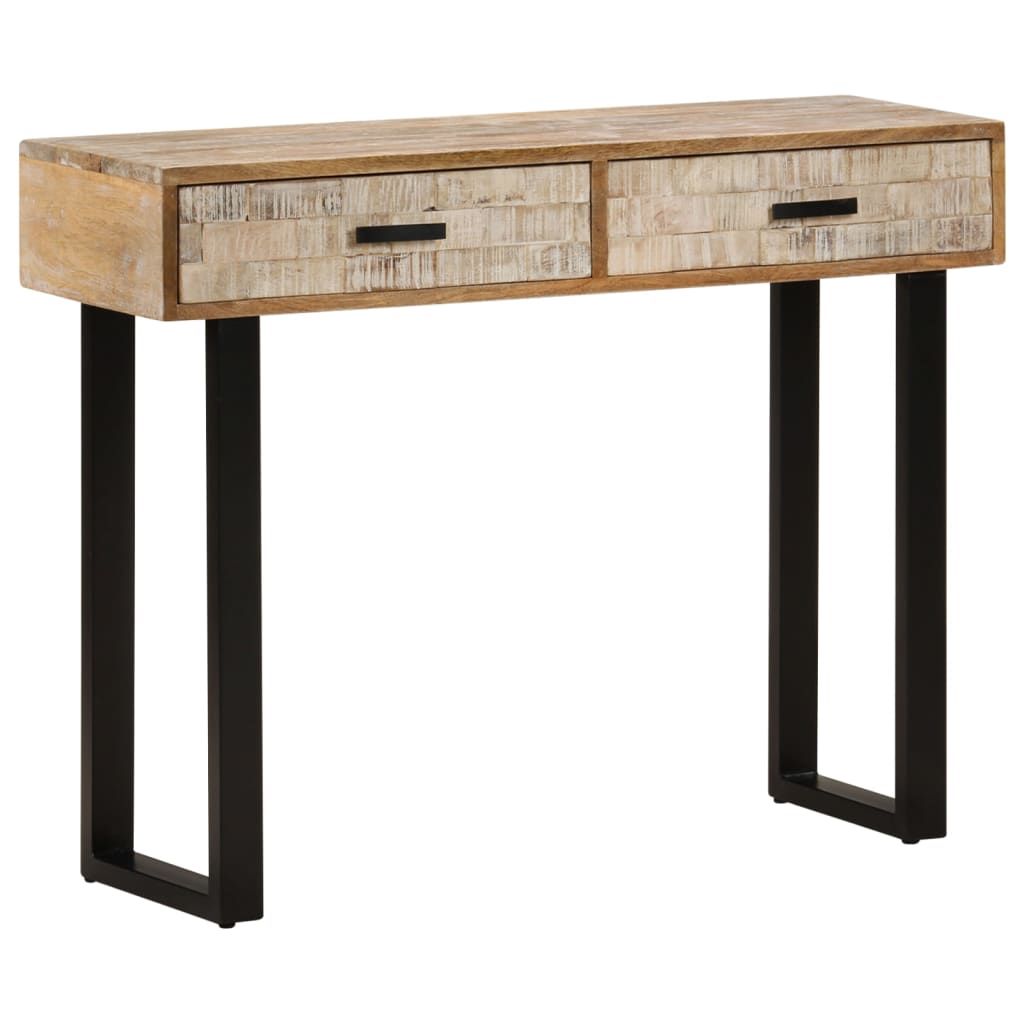 The Living Store Konsolentisch 100x30x75 cm Massivholz Mango