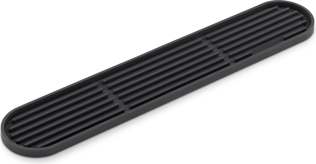 Navaris Abtropfmatte Abtropffläche Geschirrablage aus Silikon - 43 x 7,5 x 1 cm Geschirr-Abtropfmatte - spülmaschinenfest rutschfest hitzebeständig