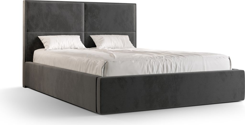 Roe Furniture | Boxspringbett - APOLLO - 180x200 cm - Grau - mit Bettgestell und Bettkasten - Tagesbett - Polsterbetten - Bett Schlafzimmer