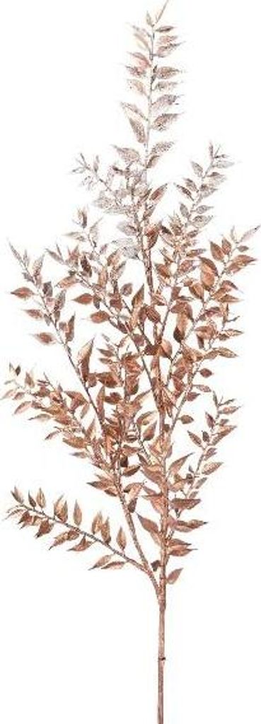 artplants.de Deko Zweig Mäusedorn SNORTA, Kupfer, 95cm - Künstlicher Mäusedornzweig