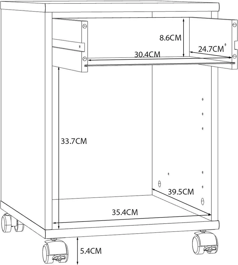 Aménager son bureau : caisson mobile TEMPRA 2 chêne Sonoma multi-tiroirs - 6
