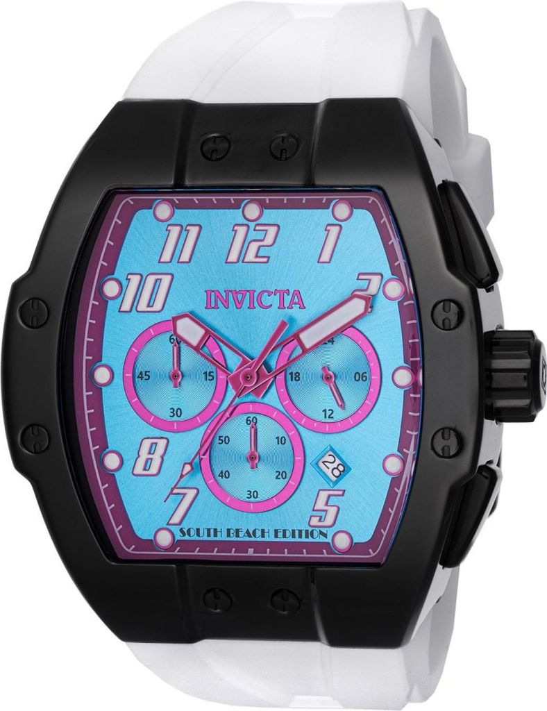 Invicta Racing 48940 Herren Uhr - Quartz Bewegung - Edelstahl mit Blauem Zifferblatt - 47 mm