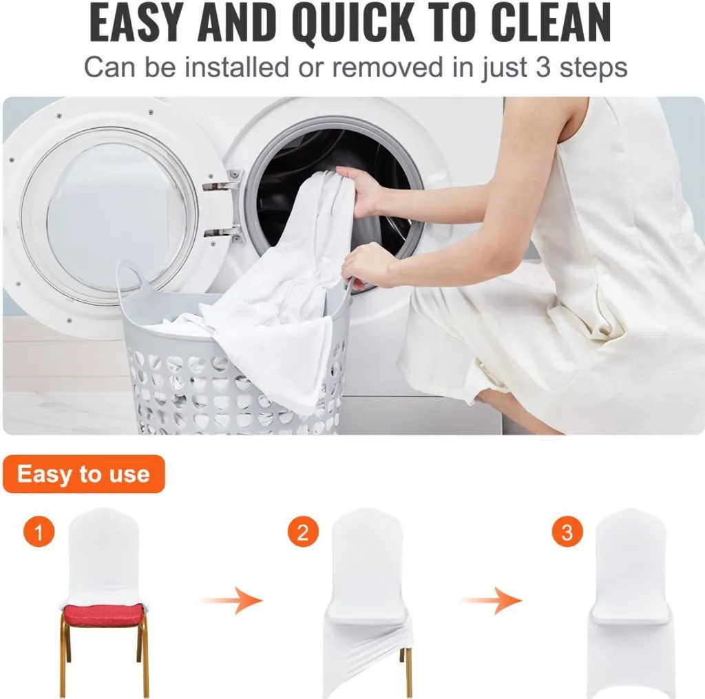 Solution Housses de Chaises pour Cacher les Chaises Pliantes Usées
