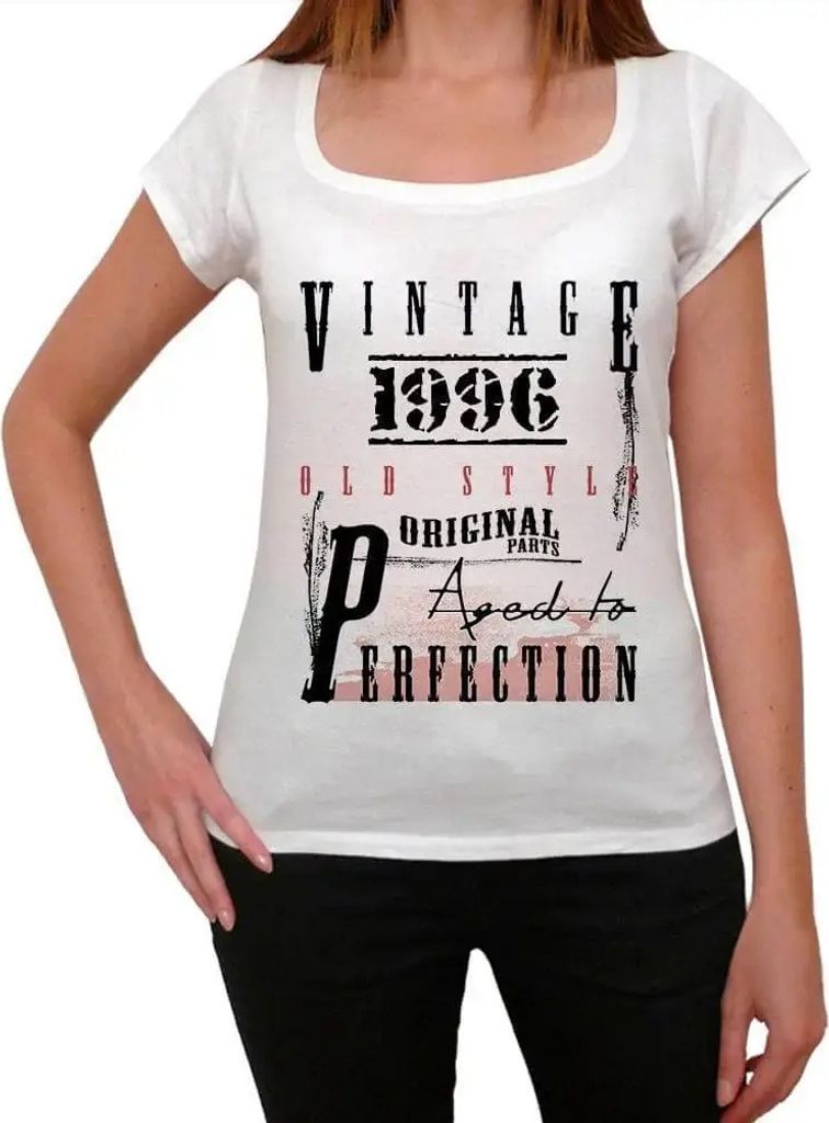 Damen Grafik T-Shirt Bis zur Perfektion gealterte Originalteile 1996 – Original Parts Aged To Perfection 1996 – Geschenk 28. Geburtstag Jahrest...
