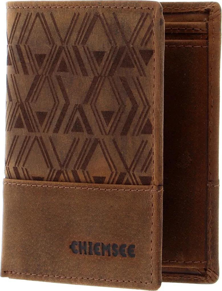 CHIEMSEE Portafoglio Mexico Wallet High Brown in Vera Pelle con Flap