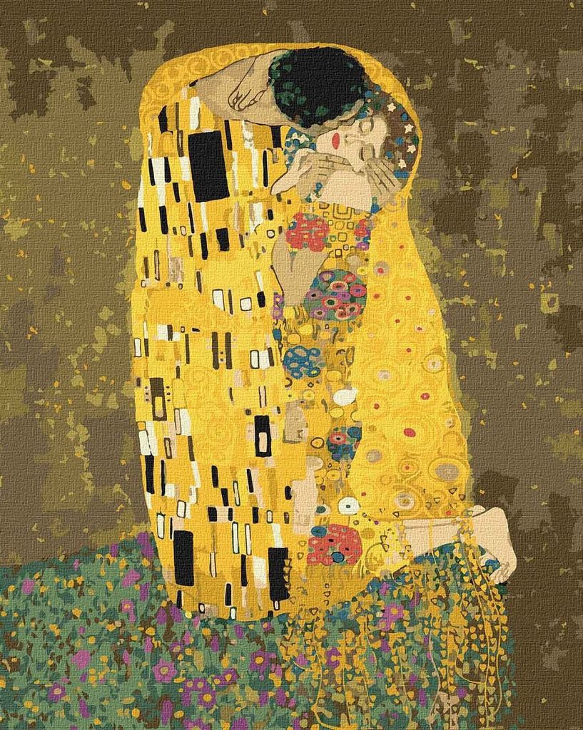IDEYKA Malen nach Zahlen Der Kuss 2. Gustav Klimt 40x50 Produktbild 