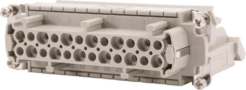 HARTING Han 24E Anschlussverteiler Buchseneinsatz (F) "links" Schraubanschluss, 24-polig+PE 500V, 16A - 1 Stück
