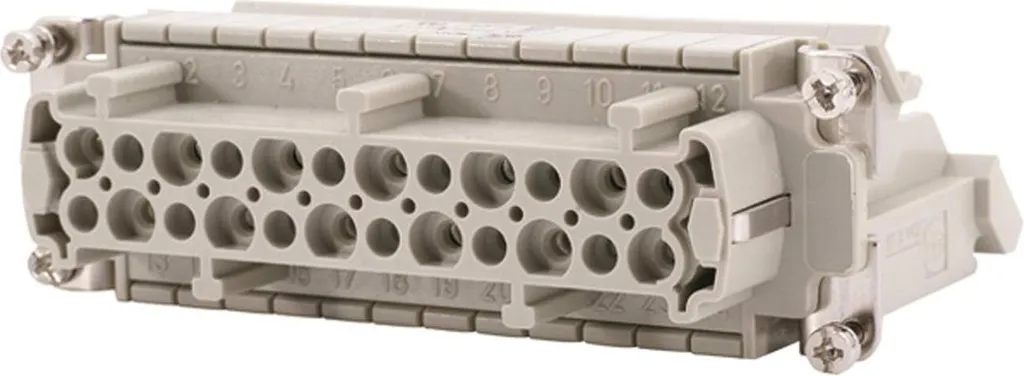 Insert femelle 24 pôles pour connecteur industriel Harting Han 24E 16A