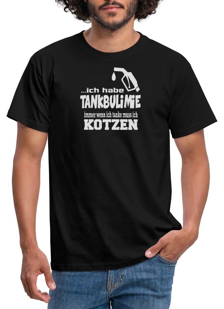 Spreadshirt Tankpreise | Tankbulimie | Tankpreise Zum Kotzen Männer T-Shirt, L, Schwarz