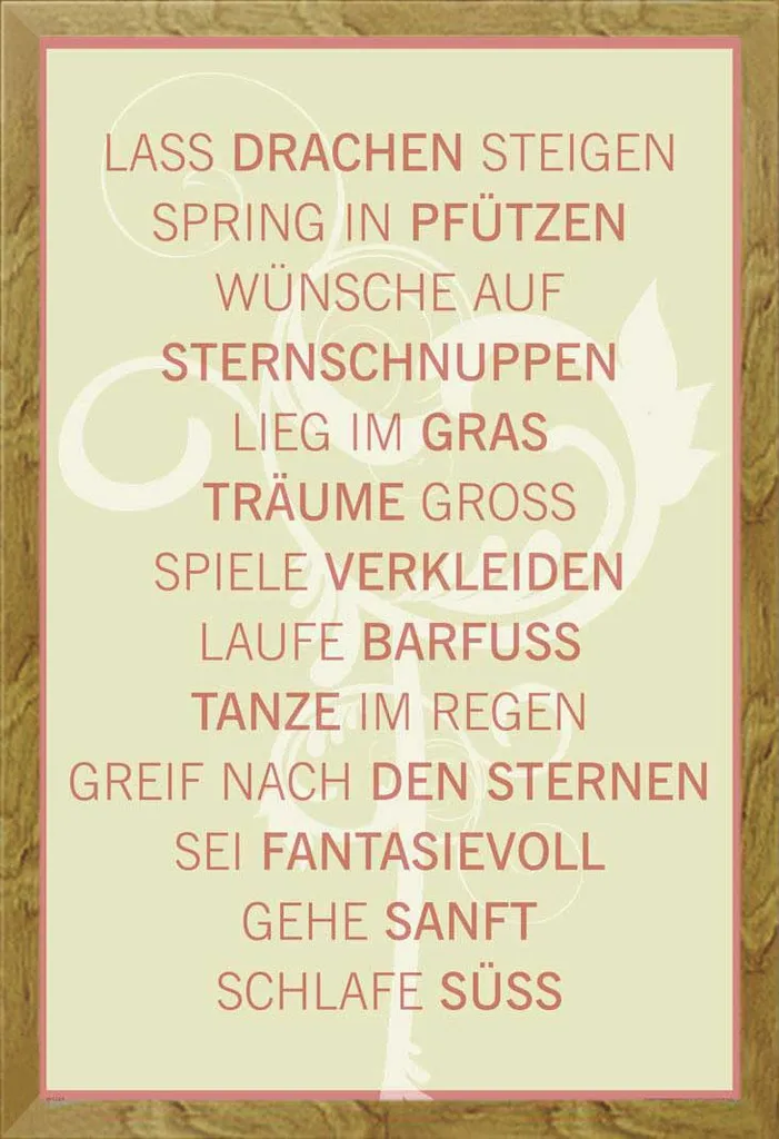 Motivational - Poster - Fly a kite + cornice rimovibile, Shinsuke® Maxi MDF oak, vetro acrilico