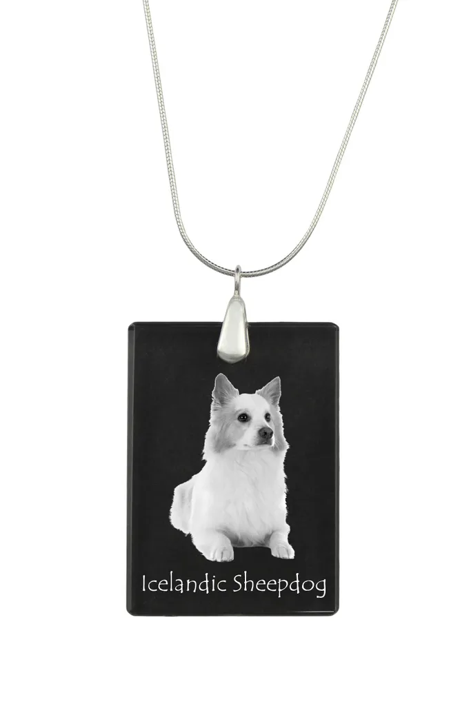 Gioiello Pastore Islandese: Pendente Cristallo Luxury Art-Dog
