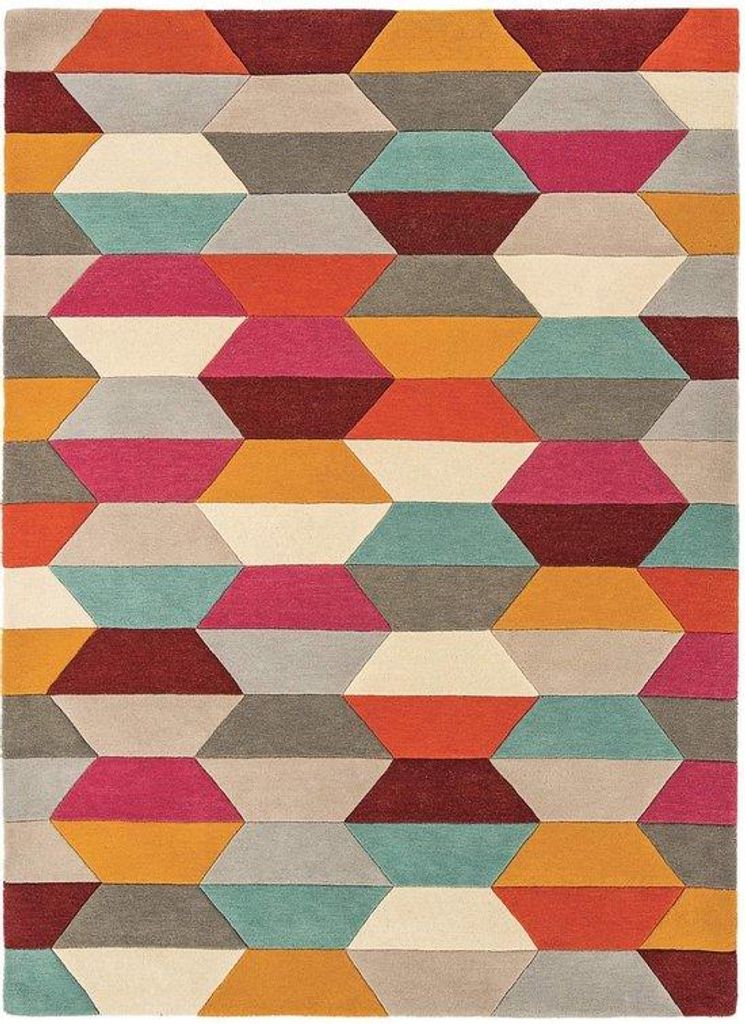 Unyqoos® Funk Honeycomb Bright - Wollteppich 200x300 cm, Produktbild 
