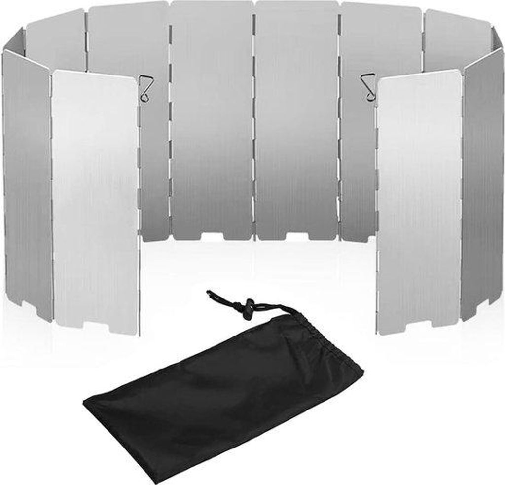 Aluminium-Schutzschild 12-teilig - Aluminium-Schutzscheibe für Outdoor-Aktivitäten - Halterloser Aluminium-Überzug für Picknick, Camping, Häng...