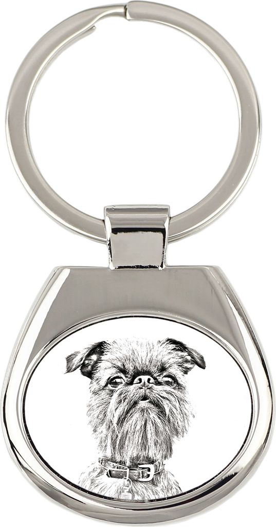 Brüsseler Griffon, Griffon Bruxellois - Schlüsselanhänger mit Hund, Anhänger mit Aufdruck, personalisierter Anhänger der Marke Art-Dog