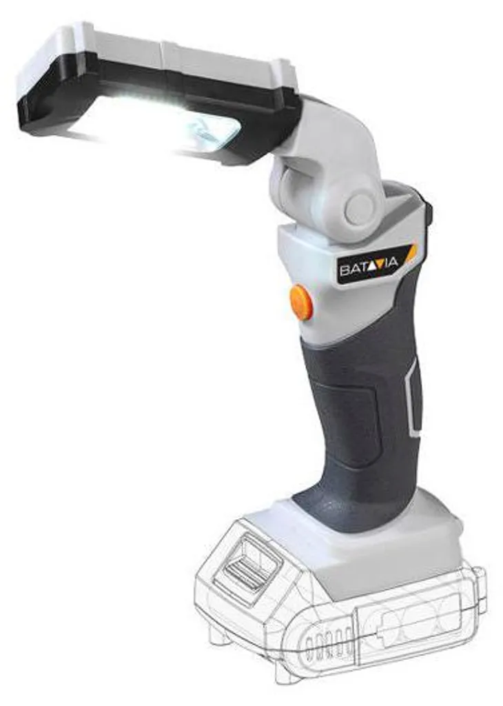 Lampe de travail Batavia 18V Maxxpack avec tête pivotante et éclairage LED