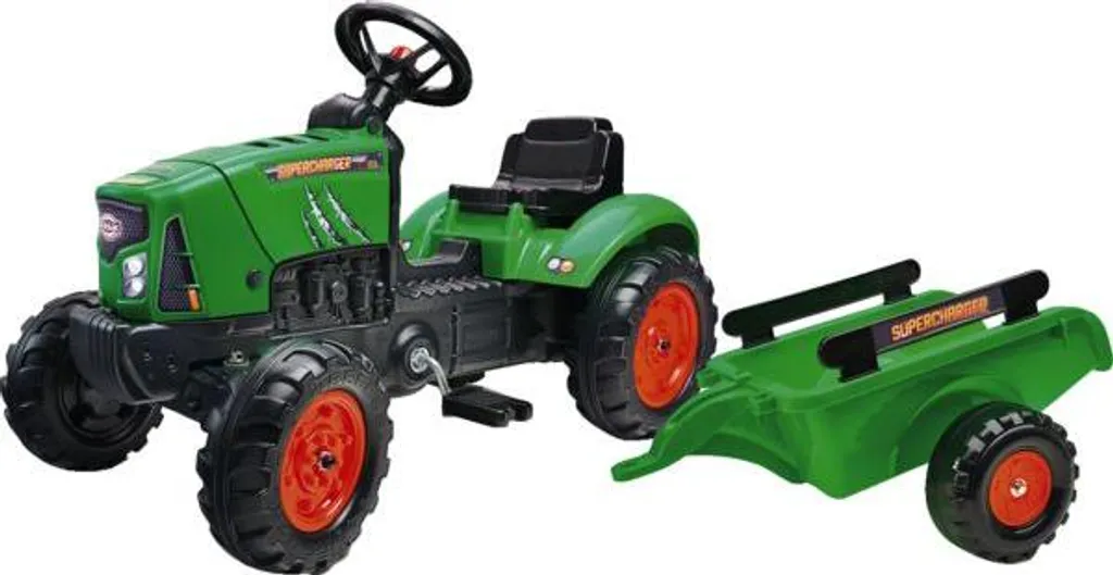 Tracteur enfant robuste Falk Supercharger : jouet de plein air complet