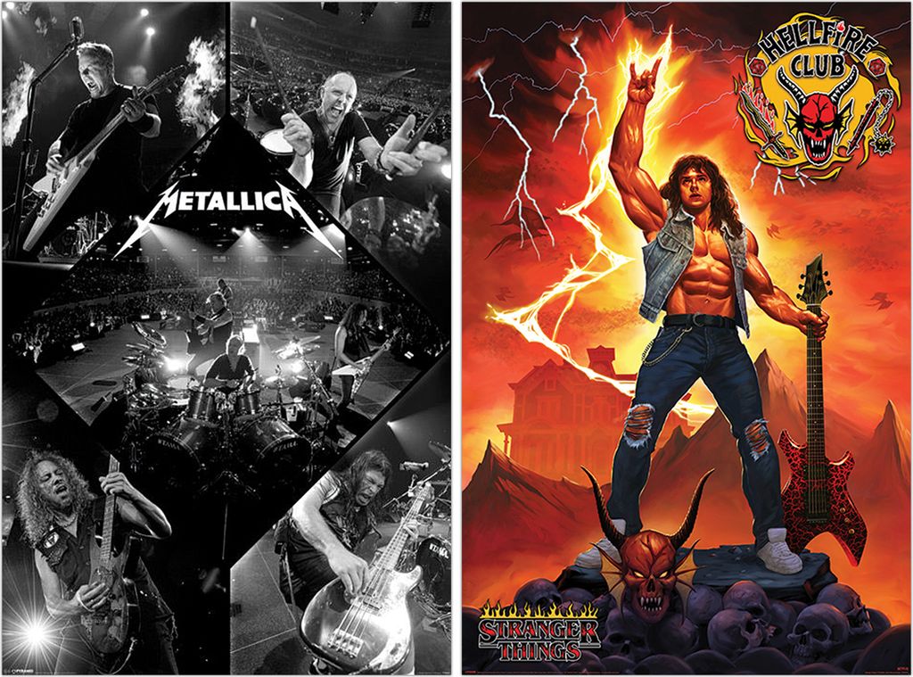 Metallica& Eddie Munson Poster 2-er Set 61 x 91,5 cm