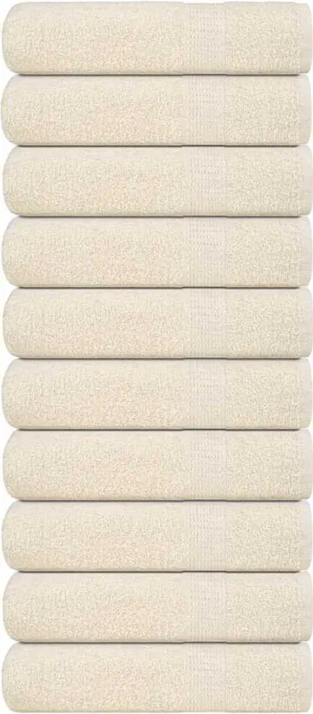 Stock 10 Asciugamani FROGN 50x100 cm Crema | Uso Professionale Cotone