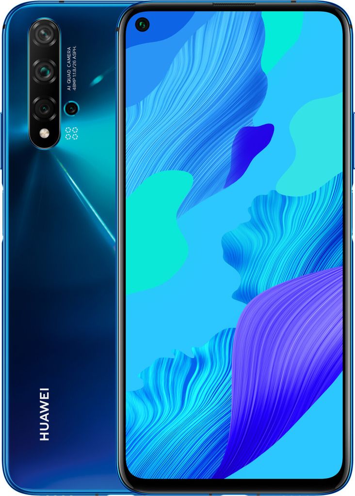 Huawei Nova 5T 128 GB Dual-Sim Crush Blue Neuwertig Produktbild 
