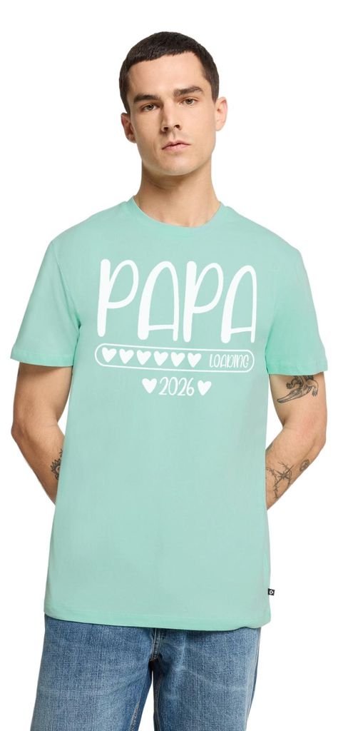 Spreadshirt Papa 2026 loading Männer Premium T-Shirt, XXL, Mint