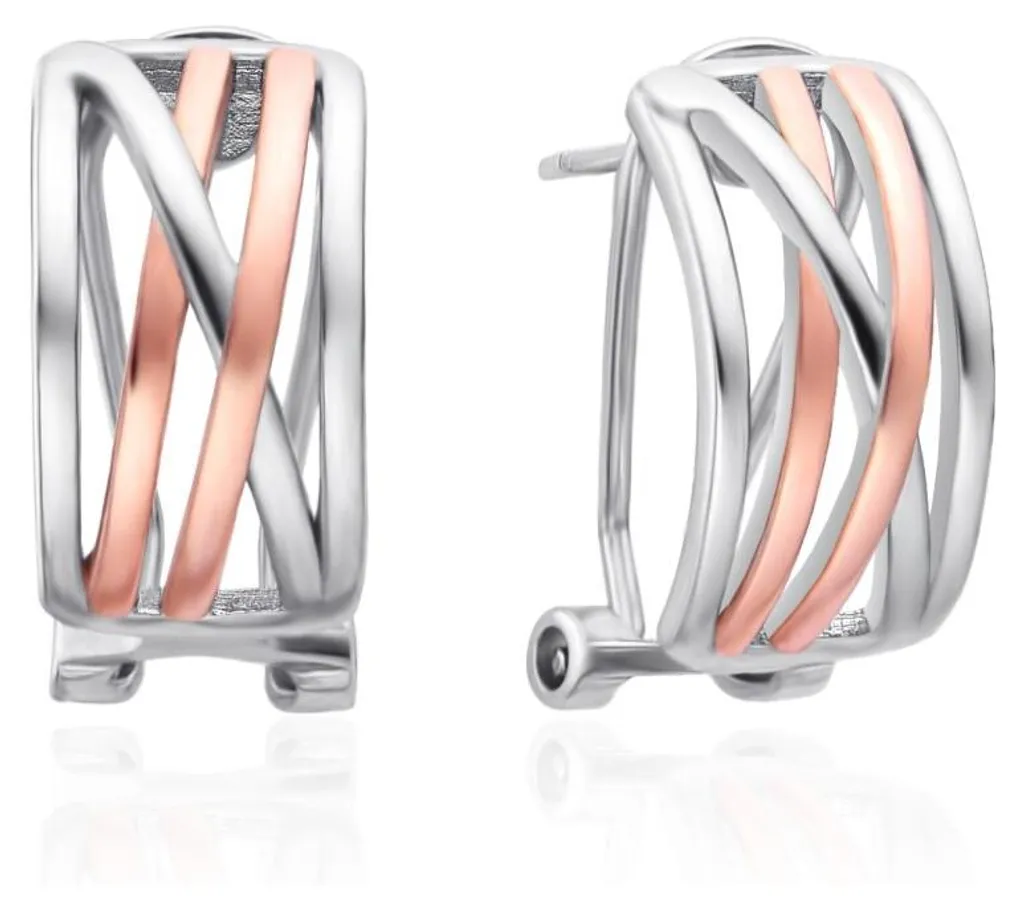 Boucles d'oreilles bicolores idéales pour un cadeau de mariage