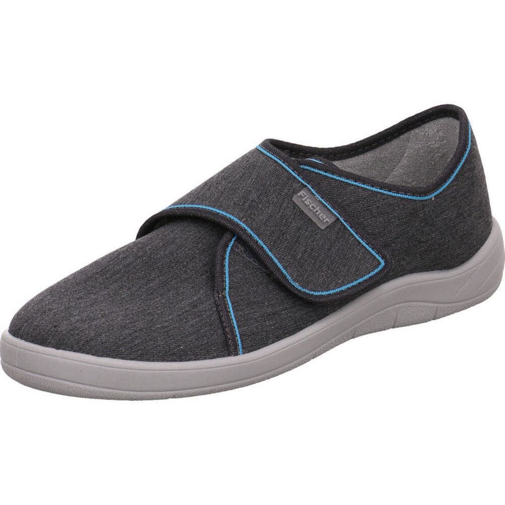 Fischer Markenschuh Franz Mocassini Bassi Uomo Con Doppio Velcro - Comode Pantofole - 4