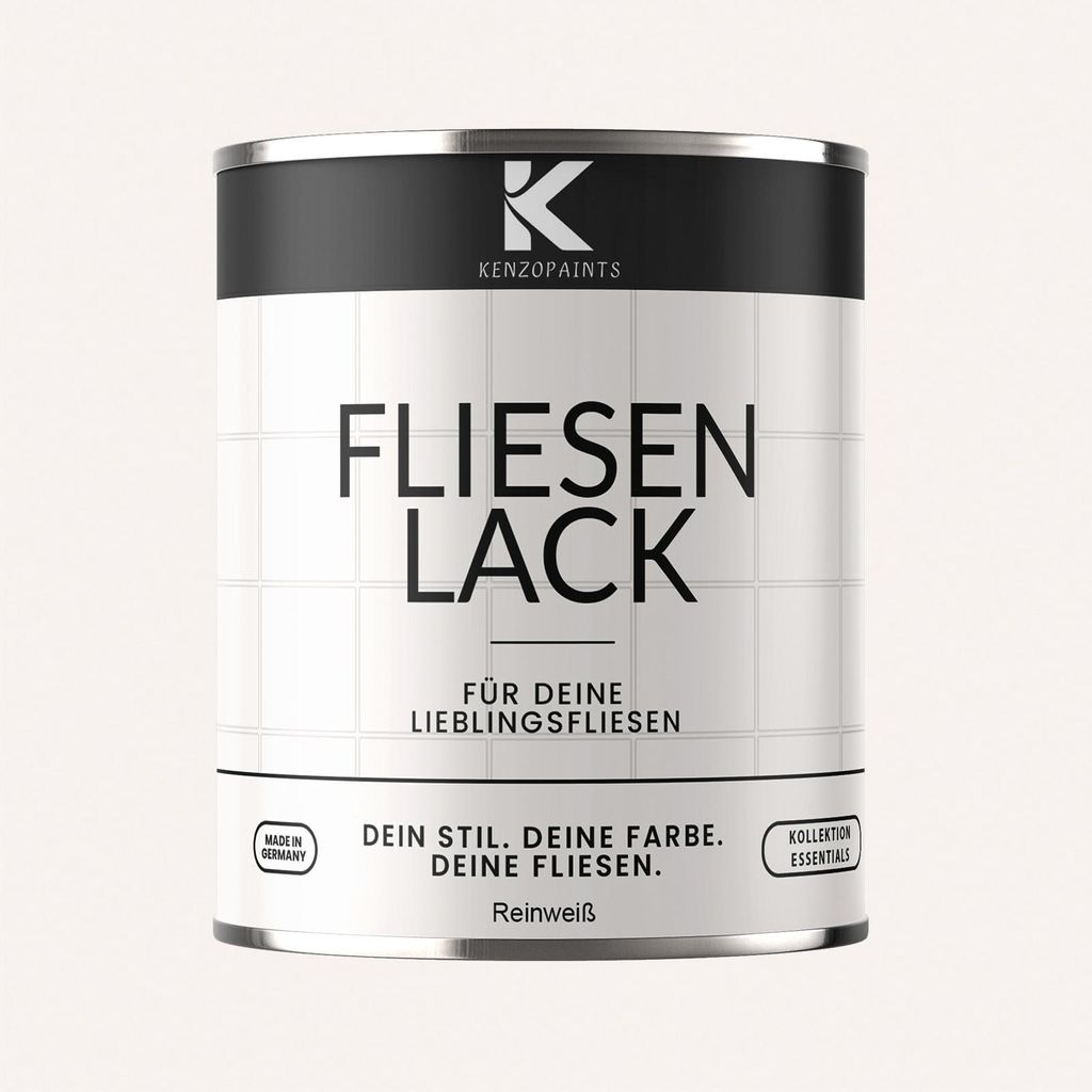 Kenzopaints 750ml Fliesenlack Fliesenfarbe - Reinweiß (RAL Produktbild 